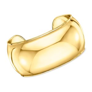 Ross-Simons Italian 18kt Gold über Sterling breite Manschette Armband 7832765300796