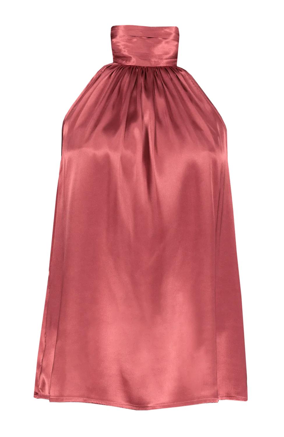 Esme Krawattenkragen Top in Rose