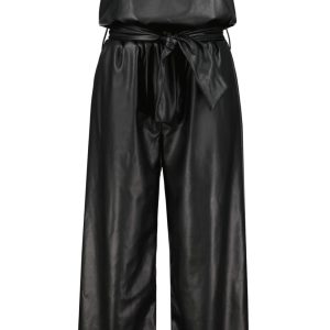 Glam Slam veganer Leder Overall im Noir