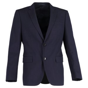 Hugo Boss Einreihiger Blazer aus marineblauer Wolle
