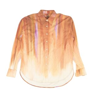 Samuel Gui Yang Brush Oversize Point Hemd – orange/multi
