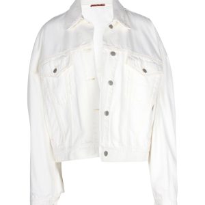 Acne Studios Jeansjacke aus weißer Baumwolle