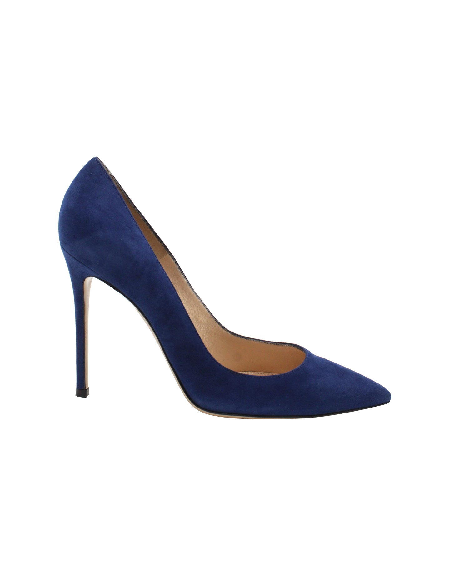 Gianvito Rossi Gianvito 105 Spitz Zehen Pumps in Marineblau Wildleder