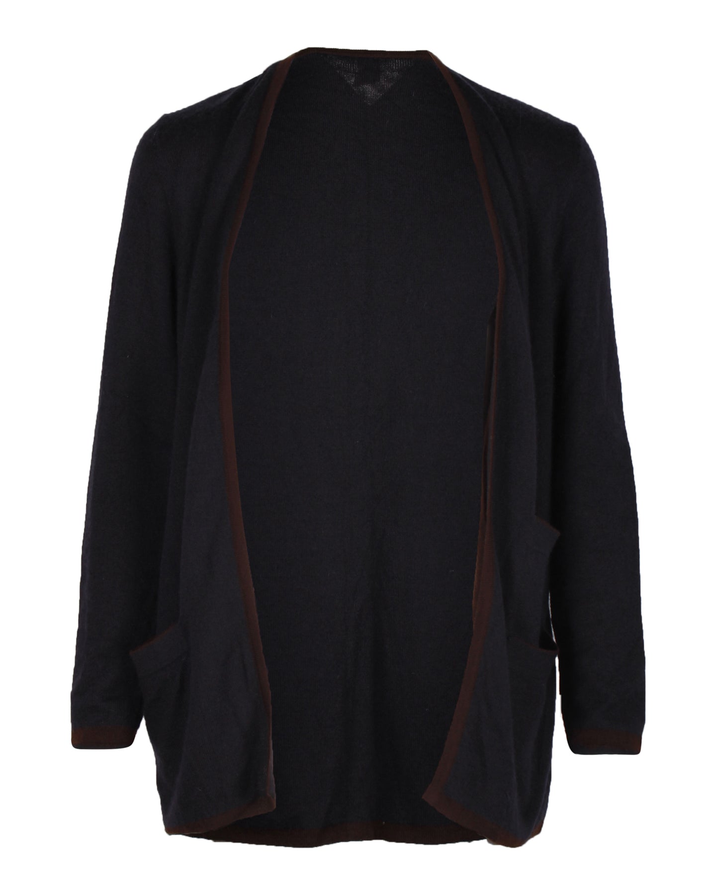 Hermès Strickjacke mit offener Vorderseite in Blau