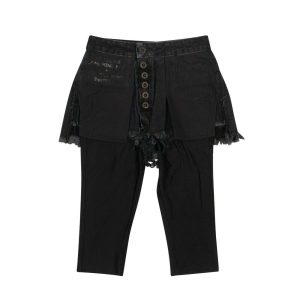 Unravel Project Reverse Shorts legen Stretch Leggings – schwarz