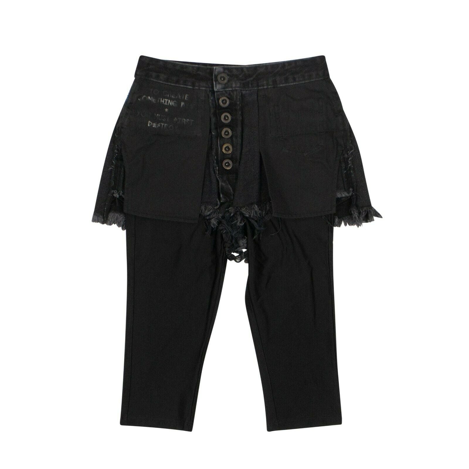 Unravel Project Umgekehrte Shorts Laye Stretch Leggings – Schwarz