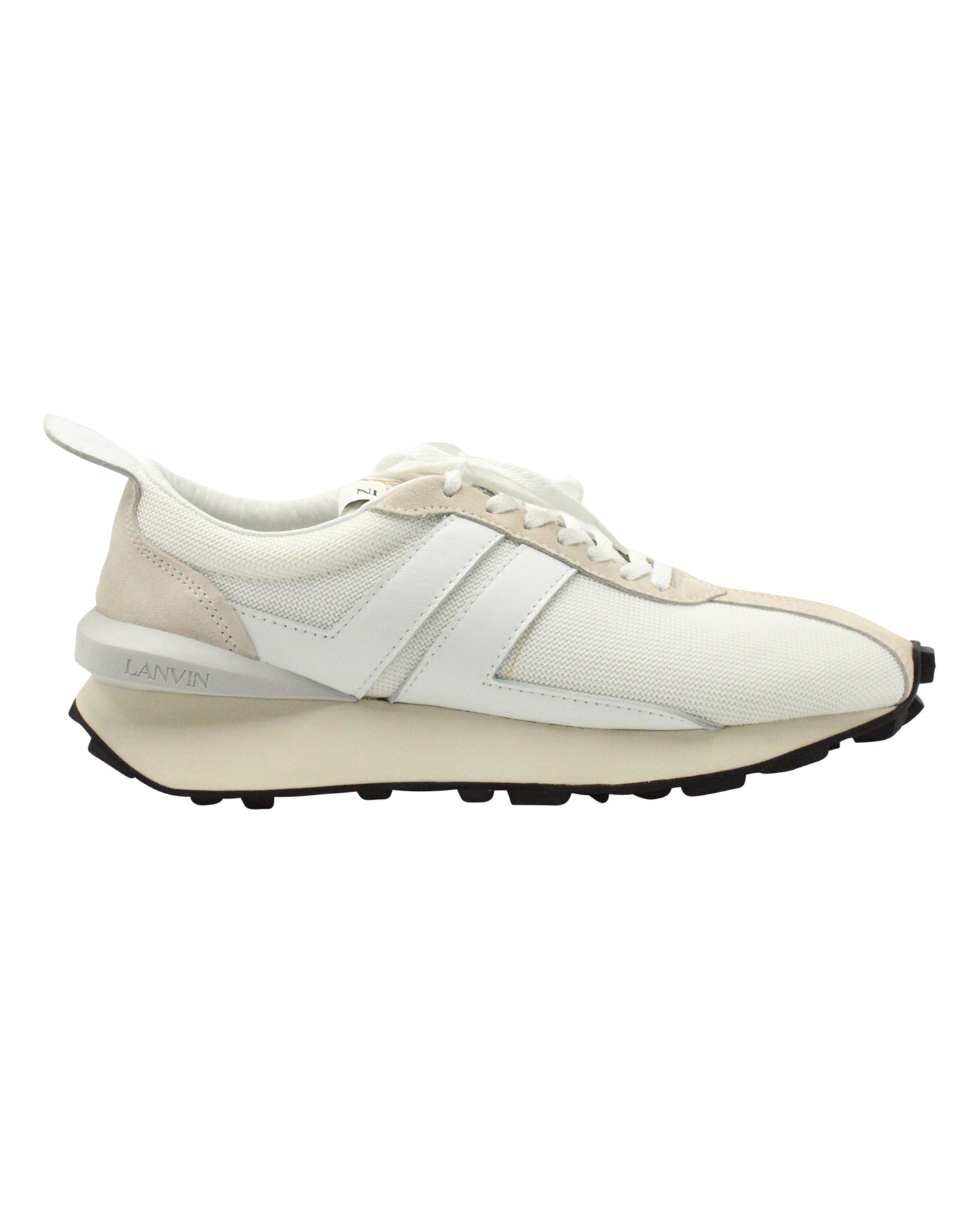 Lanvin Bumper Running Sneaker aus cremefarbenem Polyester