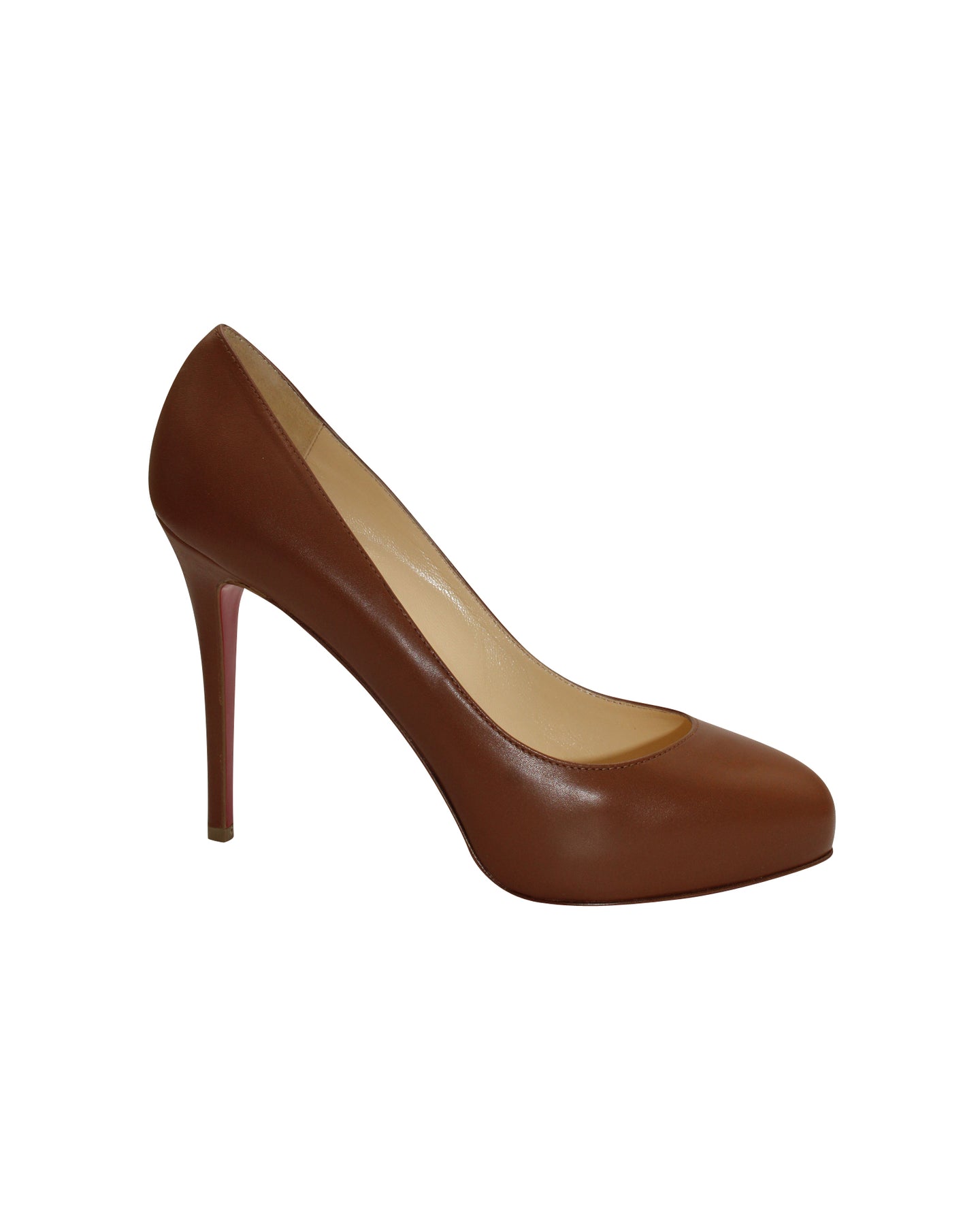Christian Louboutin Neu Declic 120 Pumps aus braunem Leder
