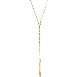 Mimi & Max Lariat Halskette mit Kette in 14 Karat Gelbgold – 16+2 in