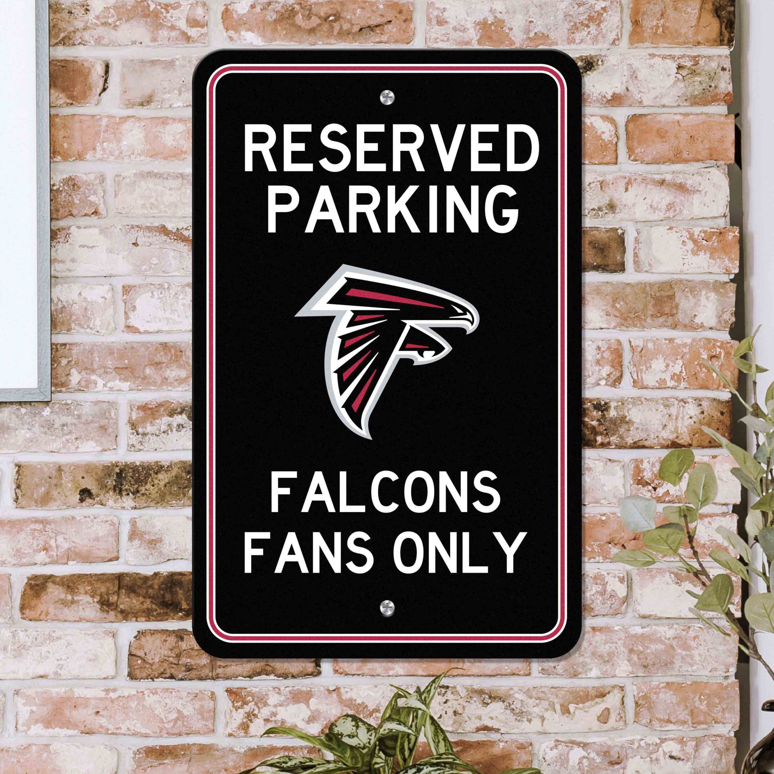 Fanmats Atlanta Falcons Team Farbe reserviert Parkschild Décor 18 "X 11.5" Leichtgewicht