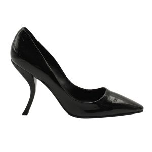 Roger Vivier Curved Fersenpumpen aus schwarzem Lackleder 7703691427900