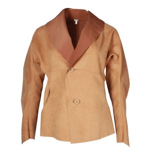 Issey Miyake Einreihige Jacke aus beige Polyester 7703677829180