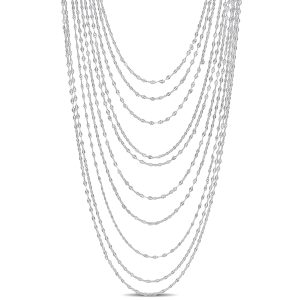 Mimi & Max Halskette mit Kette in Sterlingsilber – 18 in