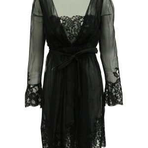Alberta Ferretti Kleid aus schwarzer Seide