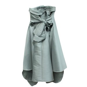 Alexis Mabille Minikleid aus Satin-Twill in grauem Polyester