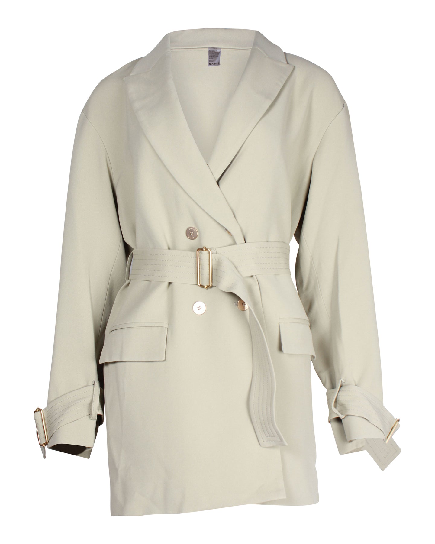 Dion Lee Cady Cocoon Mantel aus hellgrünem Acetat
