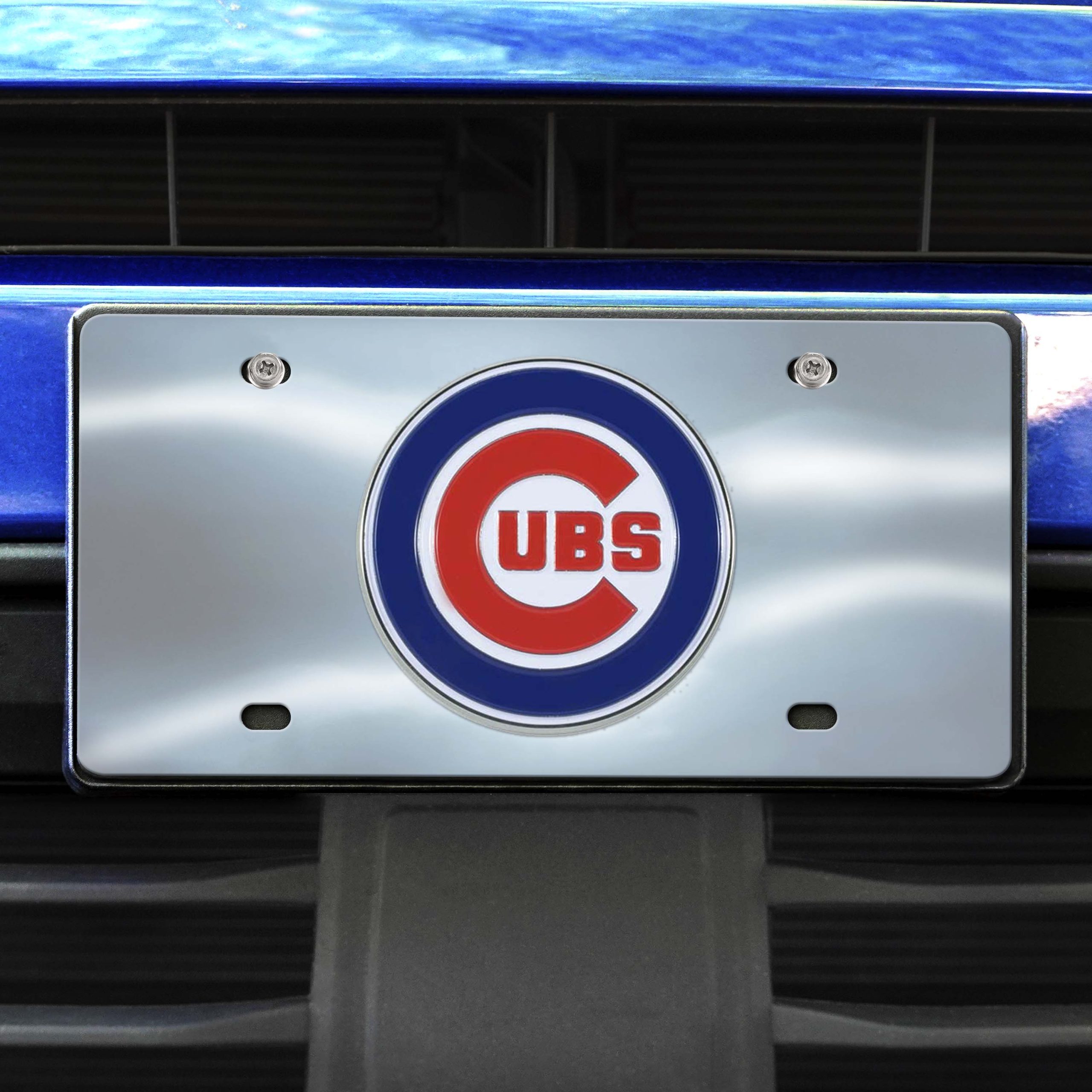 Fanmats Chicago Cubs 3D Kennzeichen aus Edelstahl