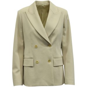 Joseph Double Breasted Mantel aus beige Wolle 7703678484540