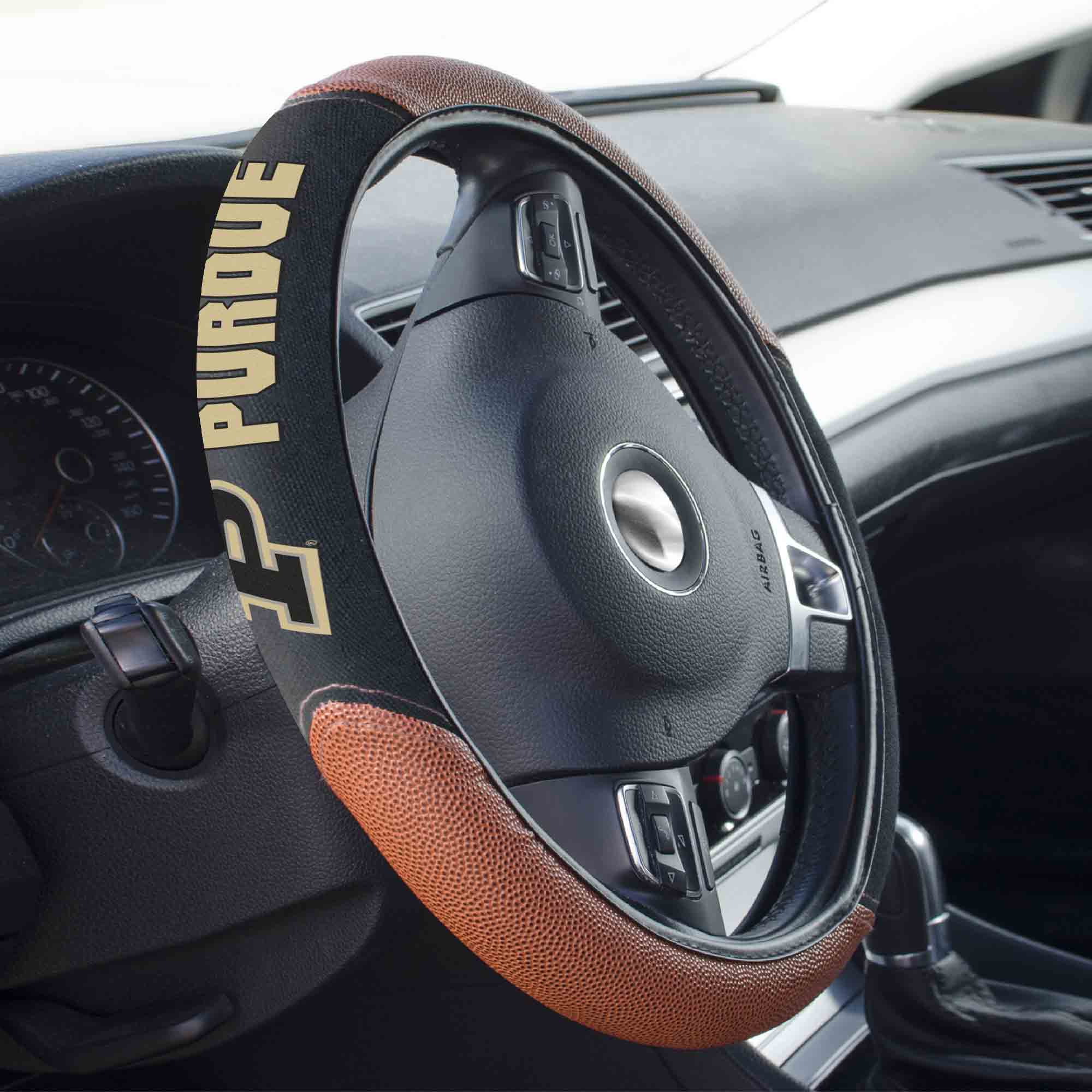 Fanmats Purdue Boilermakers Fußball Griff Lenkradabdeckung 15 "Durchmesser