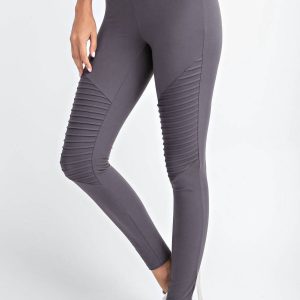 Full Length Moto Leggings in grau 7803982938172