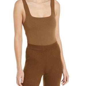 Square Neck Tank Body in braun 7804557688892