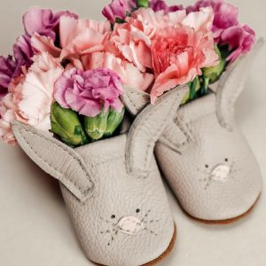 Oyster Bunnies // Cute Critters Lederschuhe Baby und Kleinkind Hase