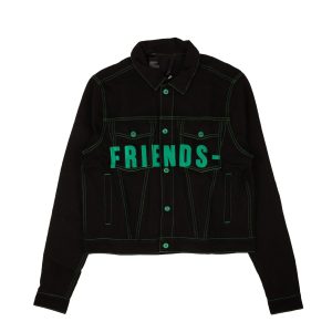 Vlone Friends Jeansjacke – Schwarz/Grün