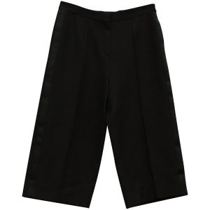 Valentino Cropped Wide Leg Hose aus schwarzer Wolle 7703697522748