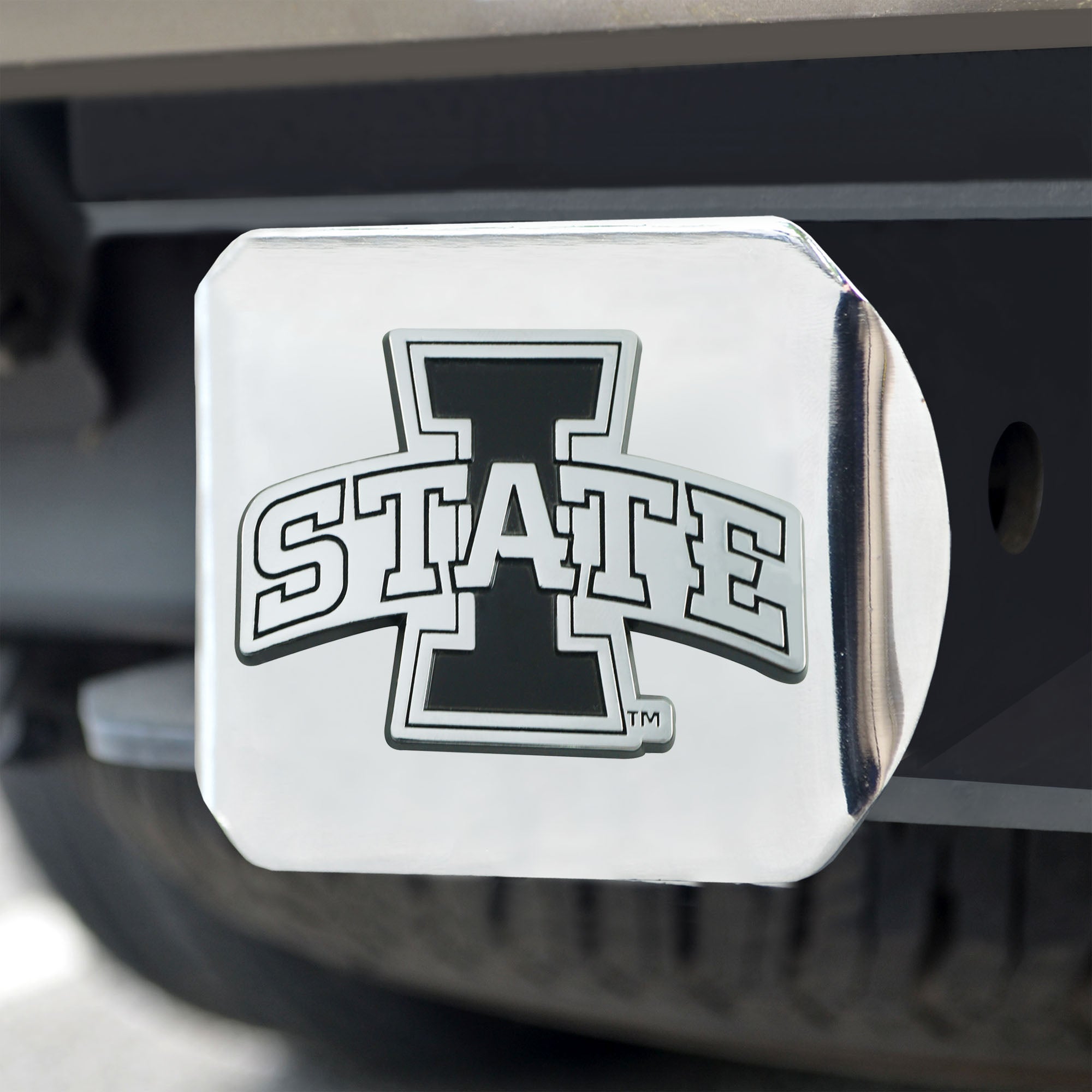 Fanmats Iowa State Cyclones Chrom Metall Hitch Cover mit Chrom Metall 3D Emblem
