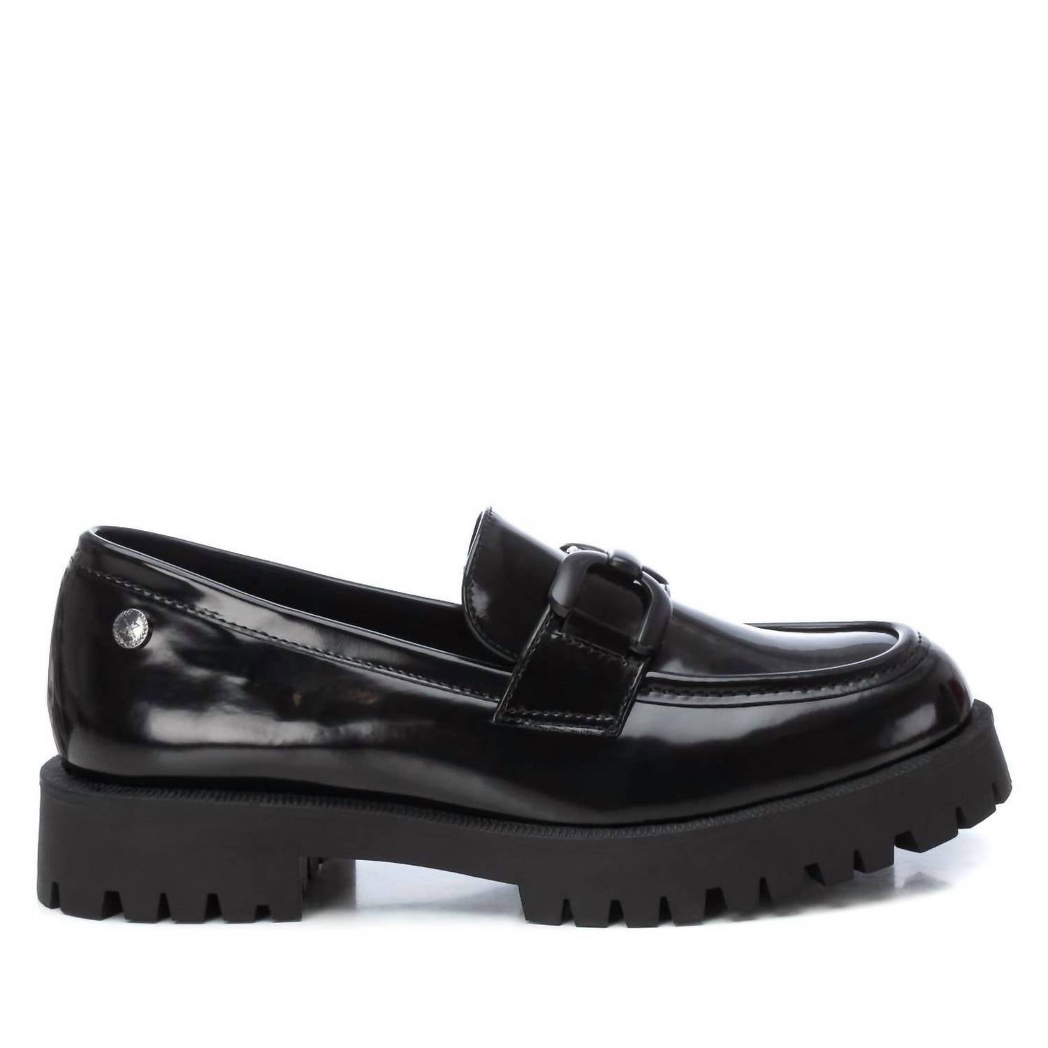 Damen Mokassins Schuhe in Schwarz