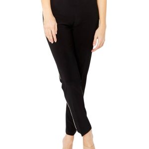 Hose mit hoher Taille in schwarz /beige 7803988770876