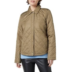 Blaue Kappen Quilt Jacke in dunkelgrün