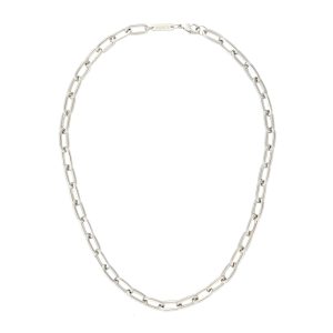 Grande oval Link Halskette in Silber
