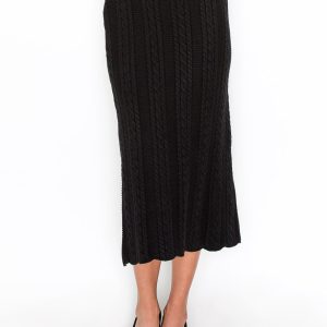 Strukturierte Eleganz Cable-Strick Rock