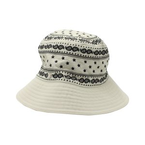 Hermes Bob RIde Bandana Bucket Hut in Creme Polyamid 7703697948732