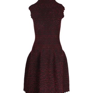 Alaia Kleid aus burgunderroter Viskose