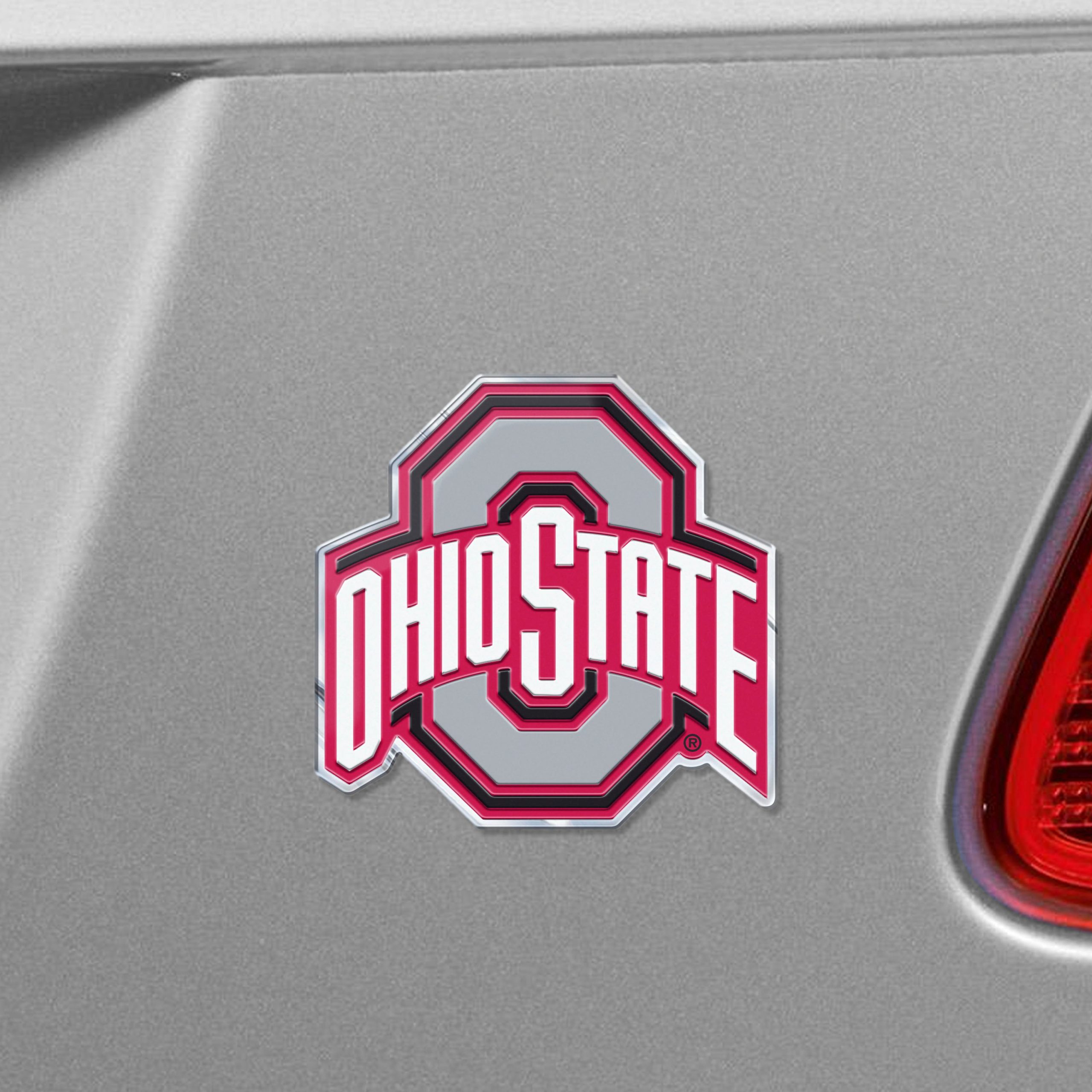 Fanmats ohio Zustand Buckeyes schweres Aluminium geprägte Farbe Emblem – abwechselnd