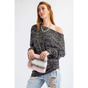 Tribal bedrucktes Strickoberteil 7805690314812