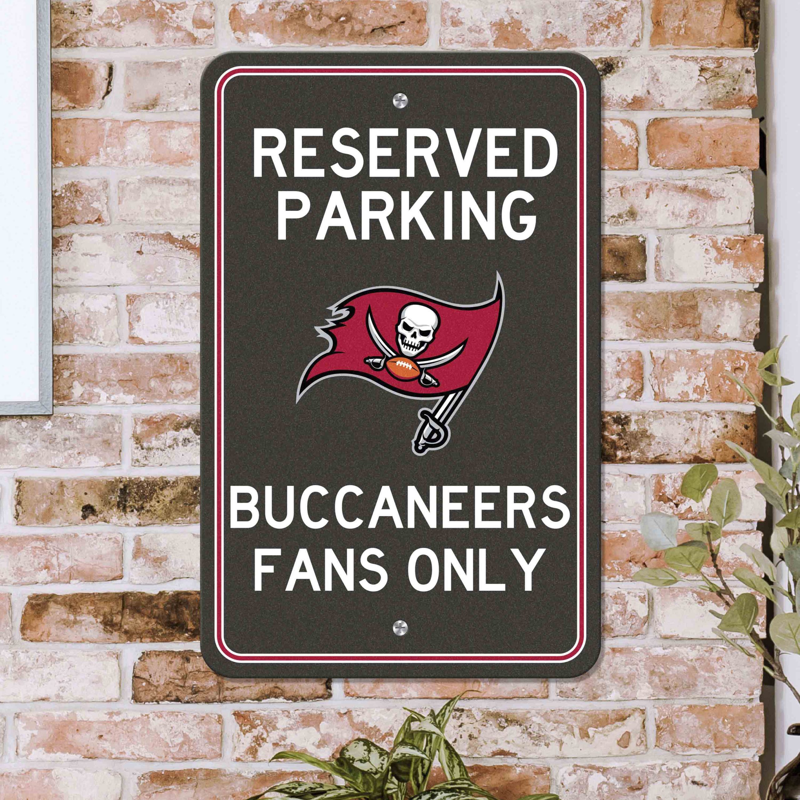 Fanmats Tampa Bucht Buccaneers Team Farbe reserviert Parkschild Dekor 18′′ x 11.5′′ leicht