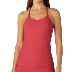 schlanke racerback cami in korallen