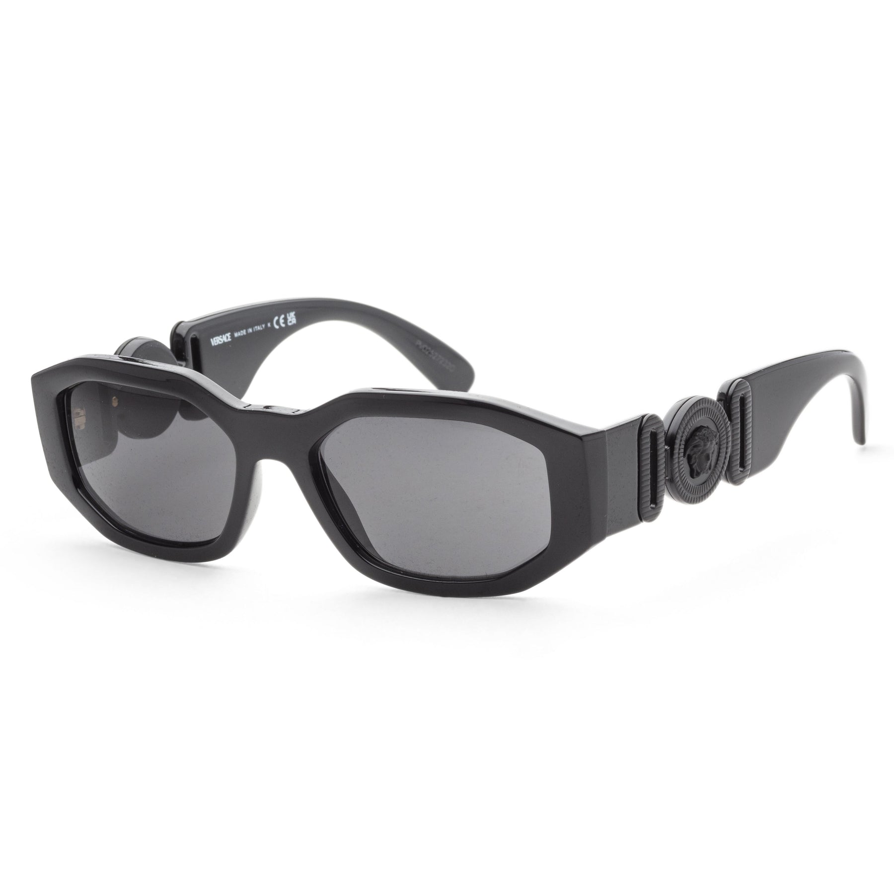 Versace Herren 53mm schwarze Sonnenbrille