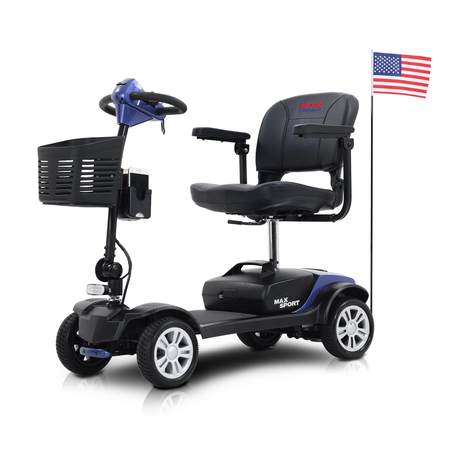 Streamdale Max Sport4 Räder im Freien kompakter Mobilitätsroller mit 2 Pcsx 12Ah
