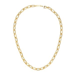 Grande oval Link Halskette in Gold