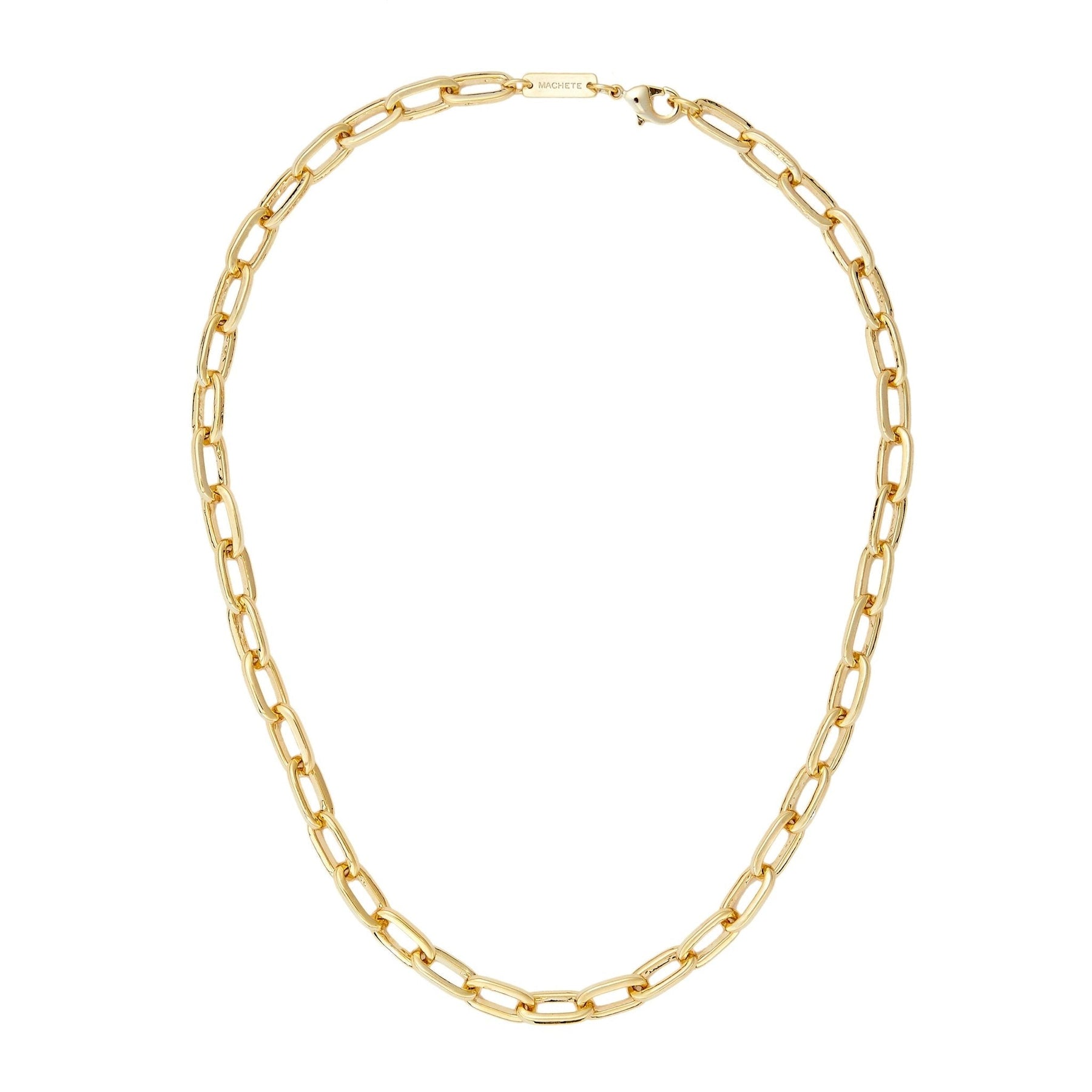 Grande oval Link Halskette in Gold