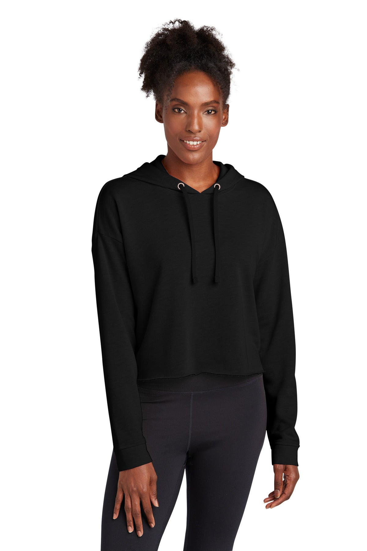 Sport-Tek Damen PosiCharge Tri-Blend Wicking Fleece Crop mit Kapuze Pullover LST298
