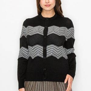 Chevron Charm Strickjacke 7832935006268