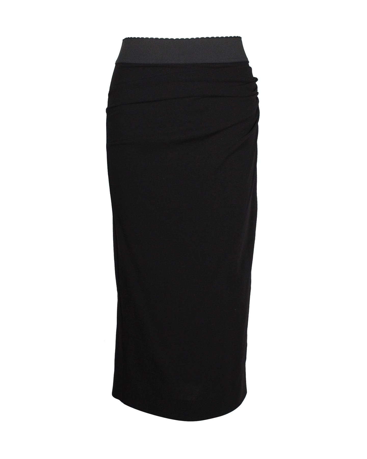 Dolce & Gabbana Midirock aus schwarzer Wolle