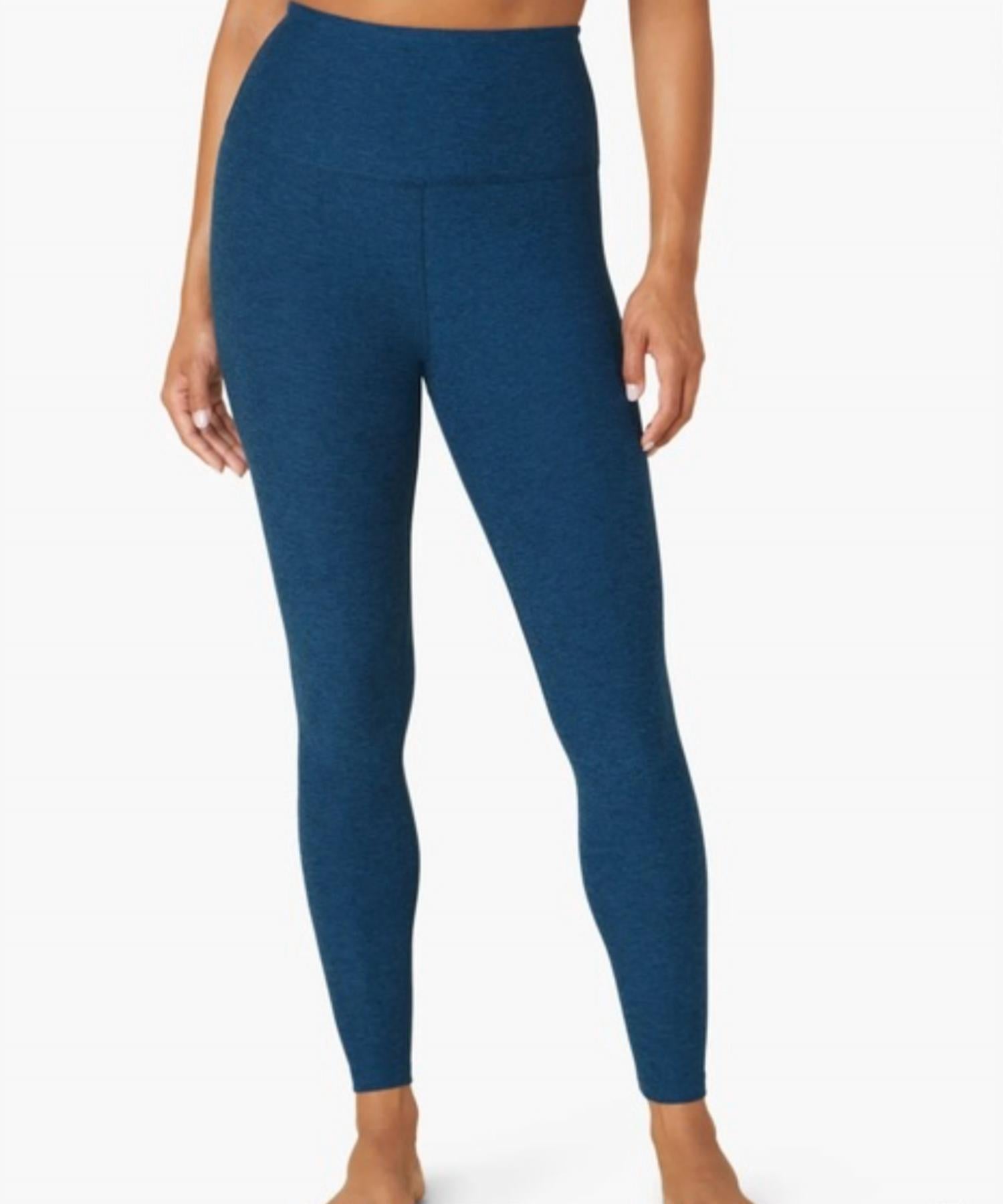Spacedye hohe Taille Legging in Celestial Blau Heather