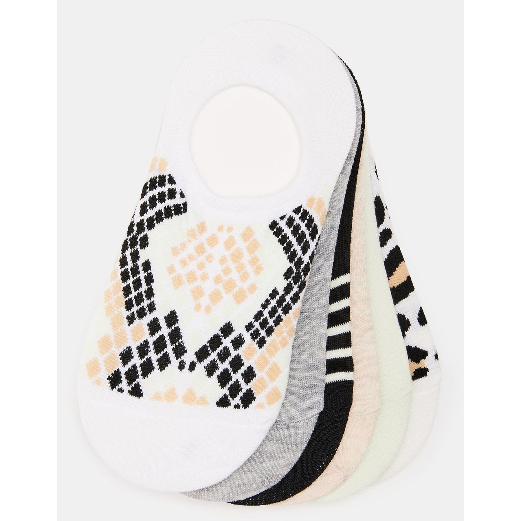 Slithr Socken Creme Mehrfarbig