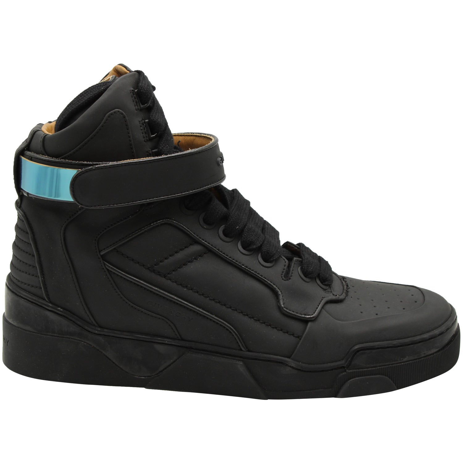 Givenchy High Top Sneakers aus schwarzem Leder 7703698800700